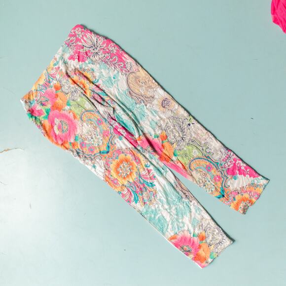 NEW Soma 2-Piece Rainbow Paisley Tee Pant Stretch Sleep Set Size Small - Picture 7 of 12